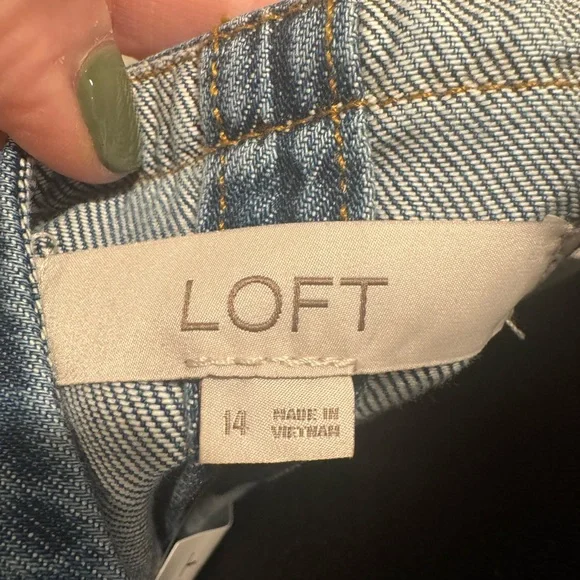 LOFT Blue Denim Button-Front Vest - Picture 2 of 5